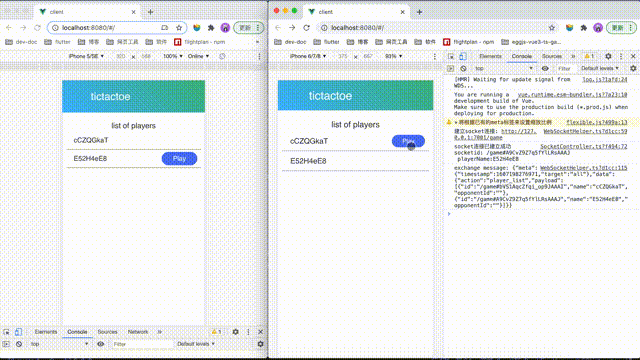 Animated preview of the real-time browser game